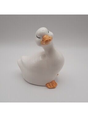 Vtg Ceramic Duck Goose 5.5" Farmhouse Cottage Core Decor